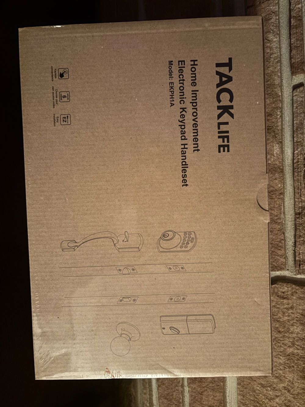 TACKLIFE Electronic Keypad Handle Set - Brown Kraft Box